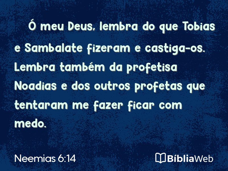 Neemias 6:14 em imagem para compartilhar