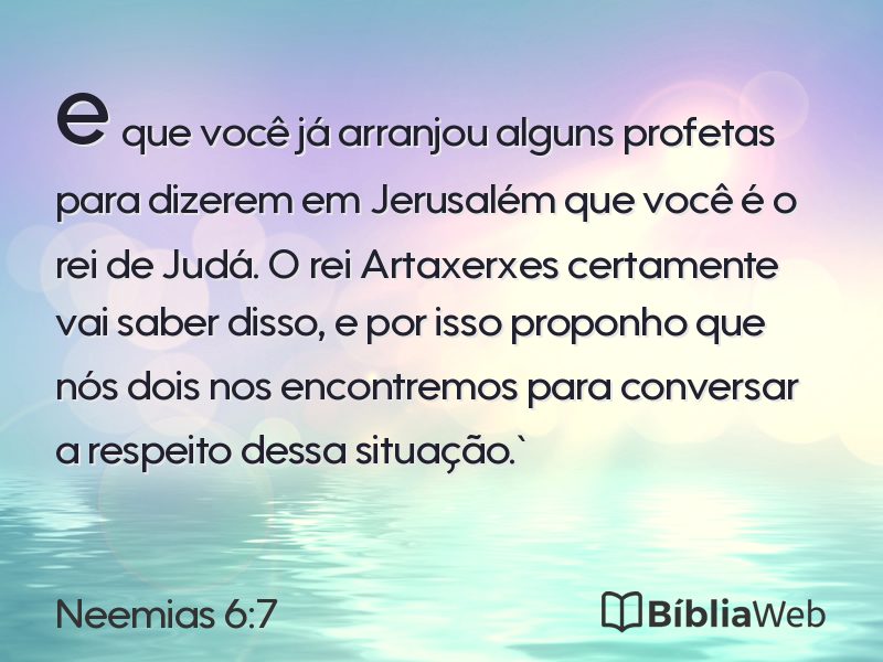 Neemias 6:7 em imagem para compartilhar