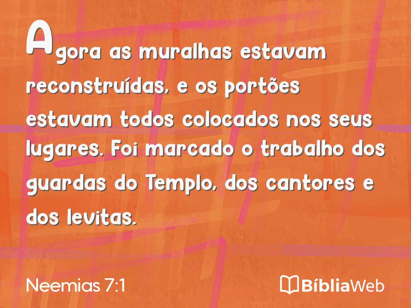 Neemias 7:1 em imagem para compartilhar