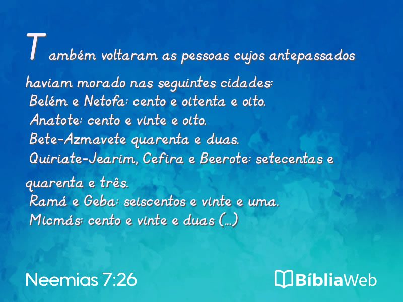 Neemias 7:26 em imagem para compartilhar