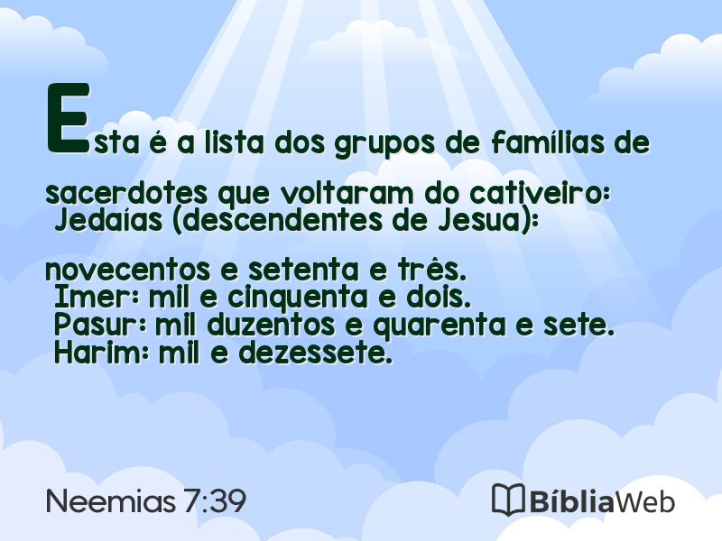 Neemias 7:39 em imagem para compartilhar