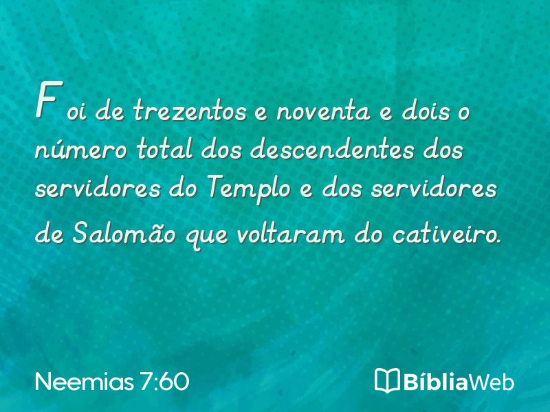 Neemias 7:60 em imagem para compartilhar