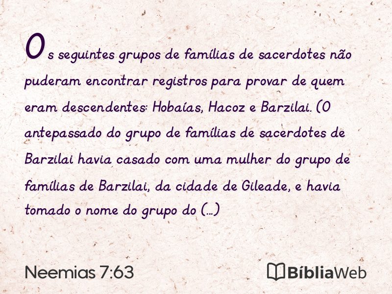 Neemias 7:63 em imagem para compartilhar