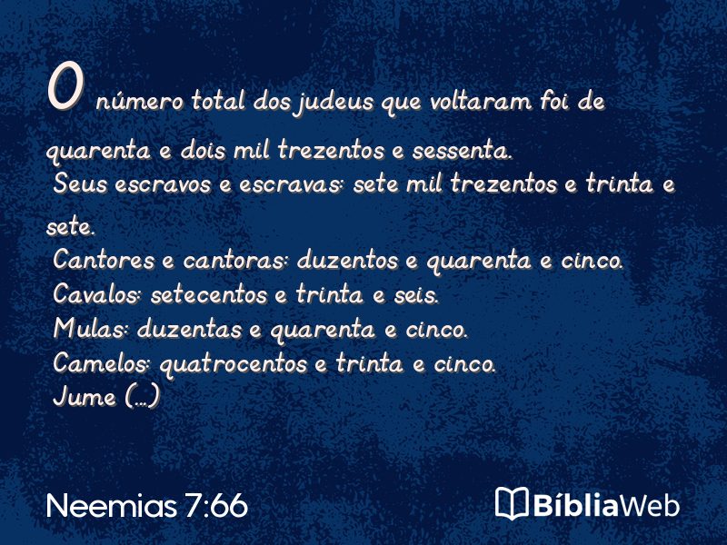 Neemias 7:66 em imagem para compartilhar