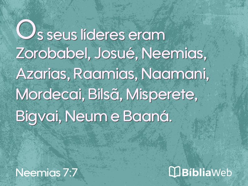 Neemias 7:7 em imagem para compartilhar