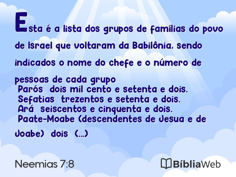 Neemias 7:8 em imagem para compartilhar