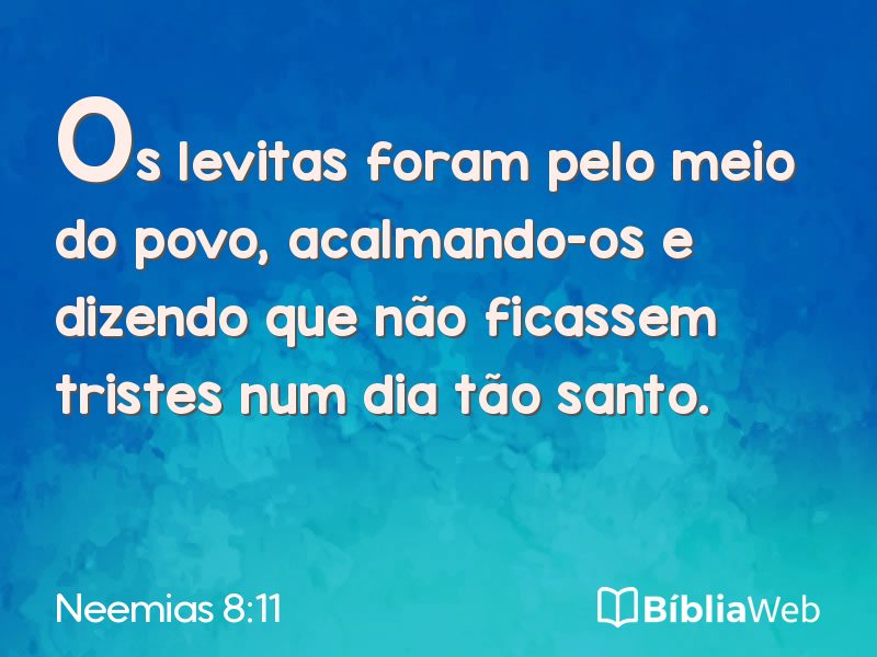Neemias 8:11 em imagem para compartilhar
