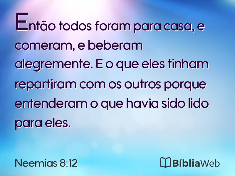 Neemias 8:12 em imagem para compartilhar