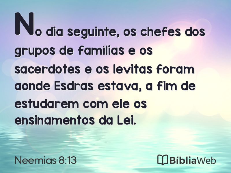 Neemias 8:13 em imagem para compartilhar