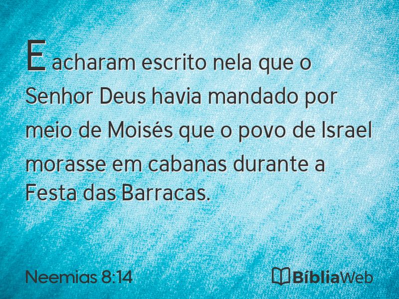 Neemias 8:14 em imagem para compartilhar