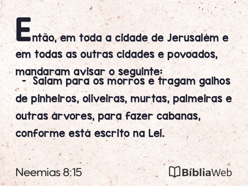 Neemias 8:15 em imagem para compartilhar