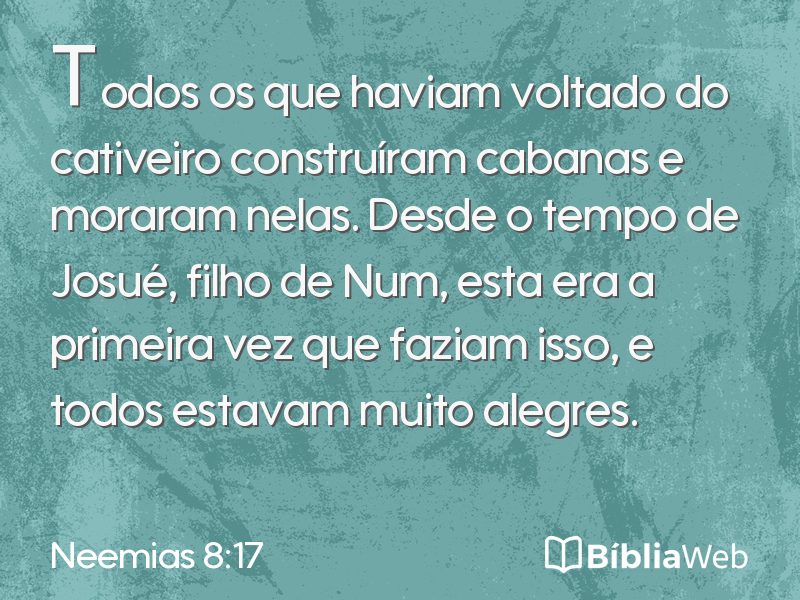 Neemias 8:17 em imagem para compartilhar