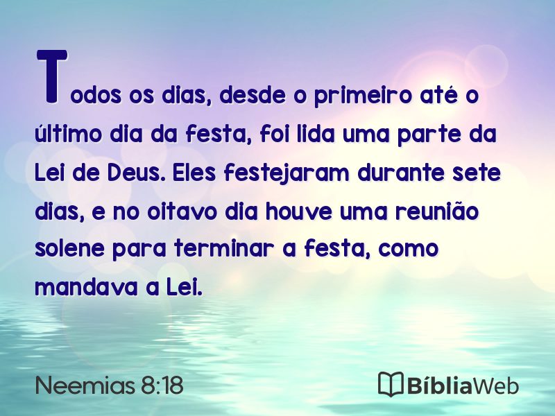 Neemias 8:18 em imagem para compartilhar