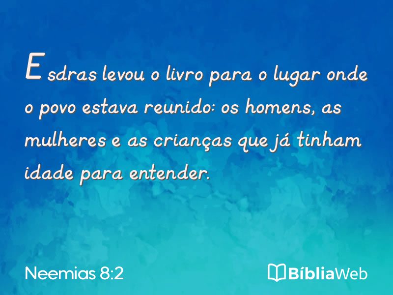 Neemias 8:2 em imagem para compartilhar