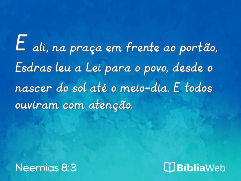 Neemias 8:3 em imagem para compartilhar