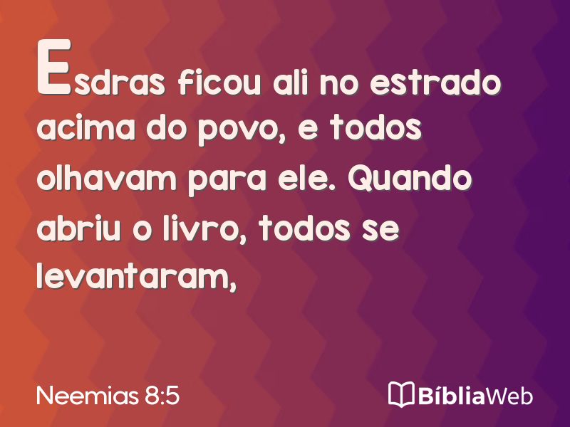Neemias 8:5 em imagem para compartilhar
