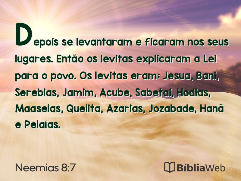 Neemias 8:7 em imagem para compartilhar
