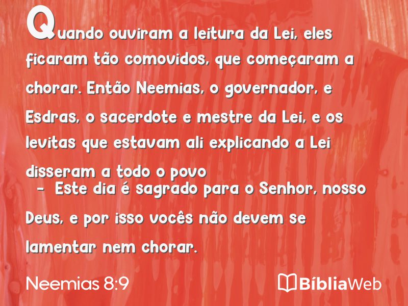 Neemias 8:9 em imagem para compartilhar