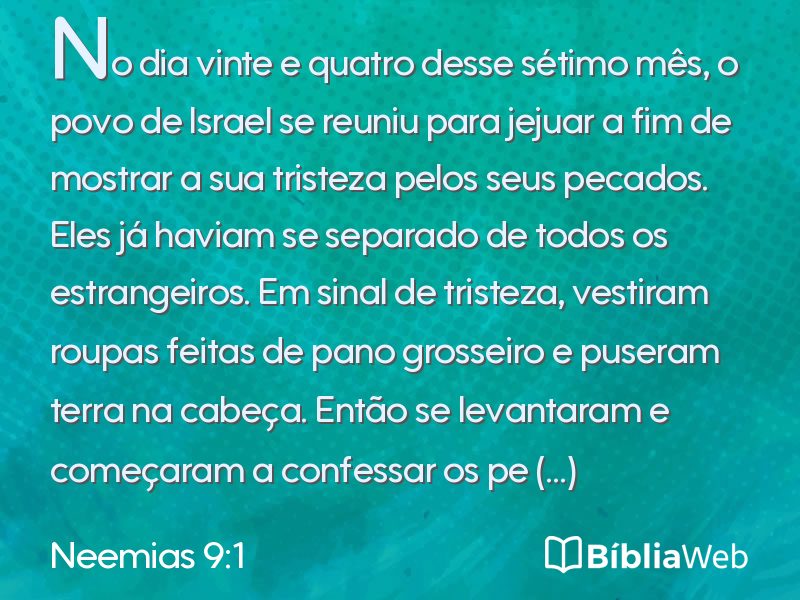 Neemias 9:1 em imagem para compartilhar