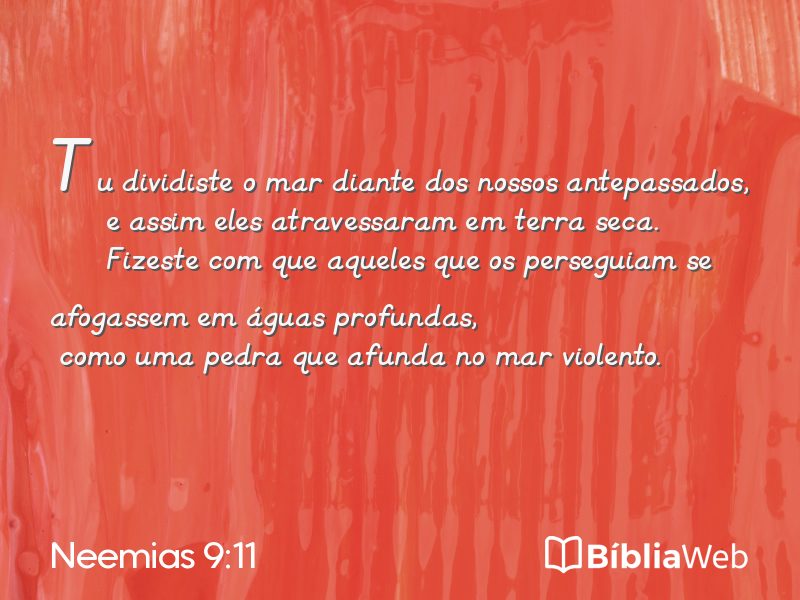 Neemias 9:11 em imagem para compartilhar