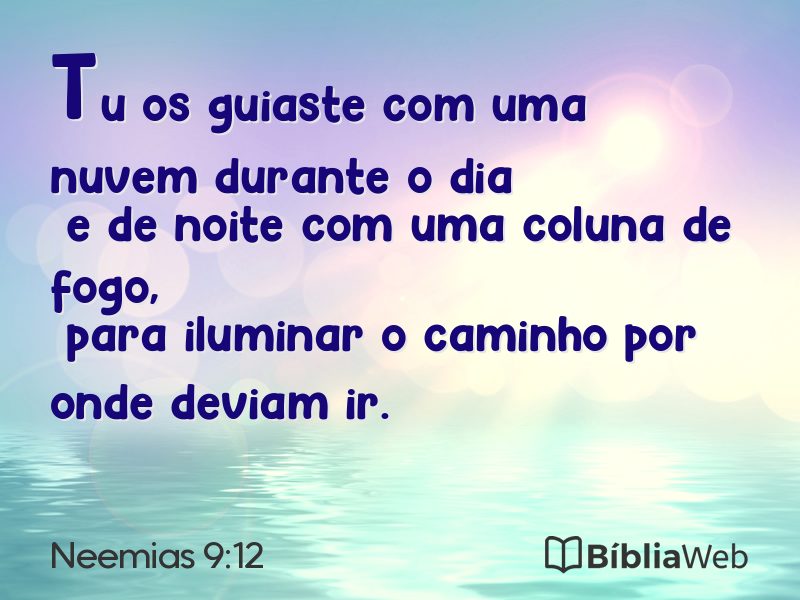 Neemias 9:12 em imagem para compartilhar