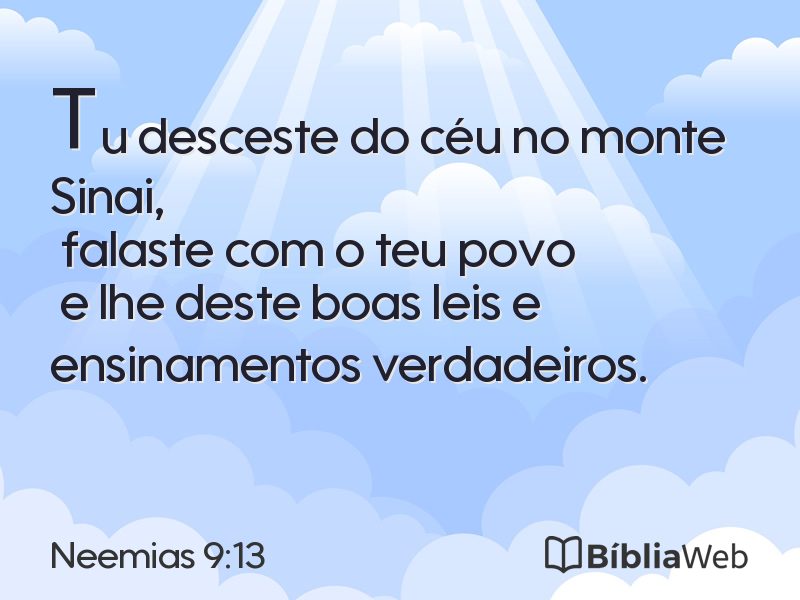 Neemias 9:13 em imagem para compartilhar