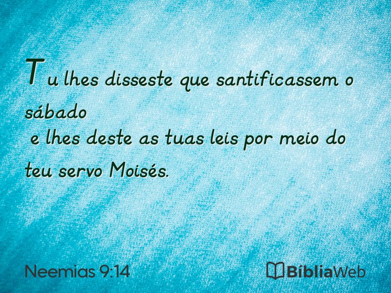 Neemias 9:14 em imagem para compartilhar