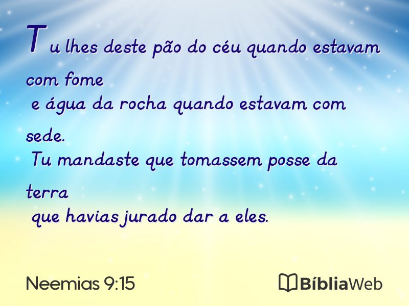 Neemias 9:15 em imagem para compartilhar