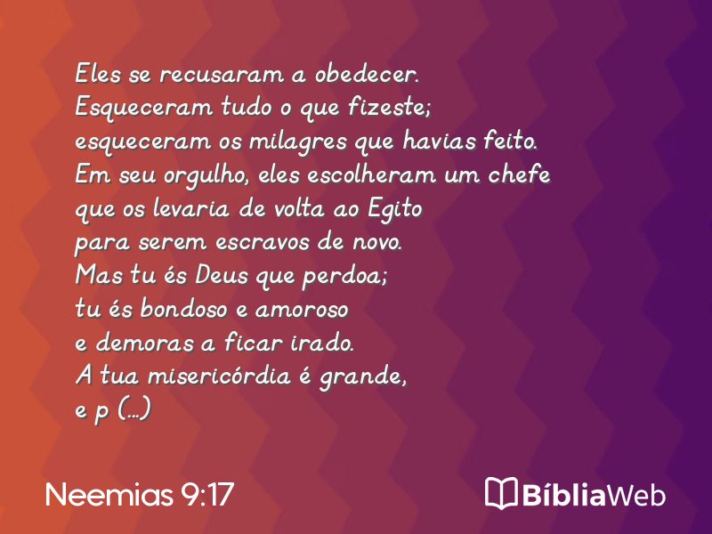 Neemias 9:17 em imagem para compartilhar