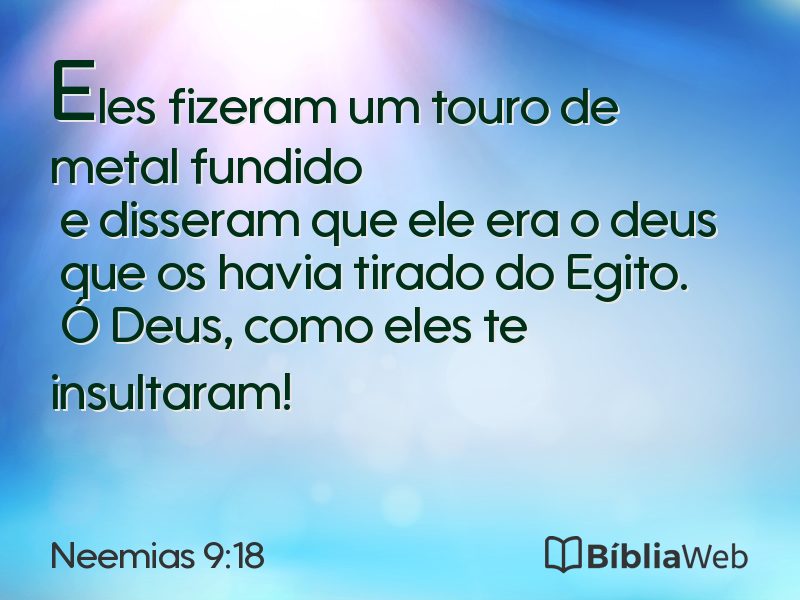 Neemias 9:18 em imagem para compartilhar