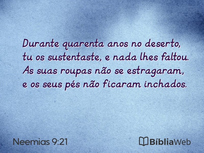 Neemias 9:21 em imagem para compartilhar