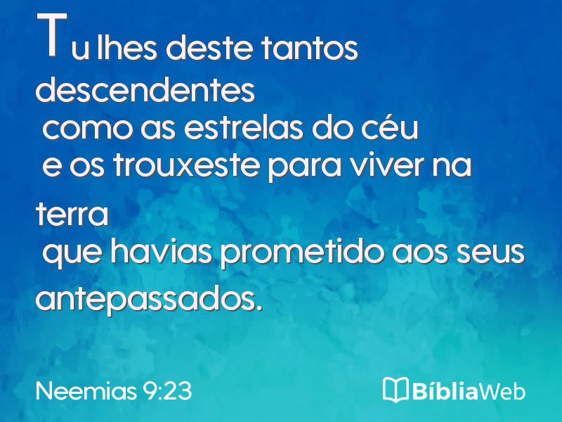 Neemias 9:23 em imagem para compartilhar