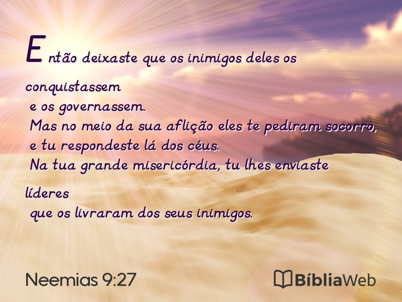 Neemias 9:27 em imagem para compartilhar