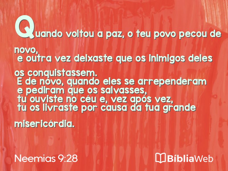 Neemias 9:28 em imagem para compartilhar