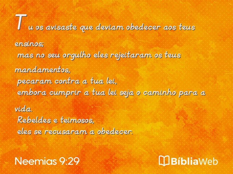 Neemias 9:29 em imagem para compartilhar