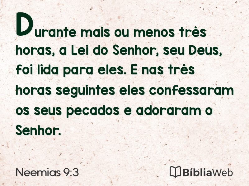 Neemias 9:3 em imagem para compartilhar