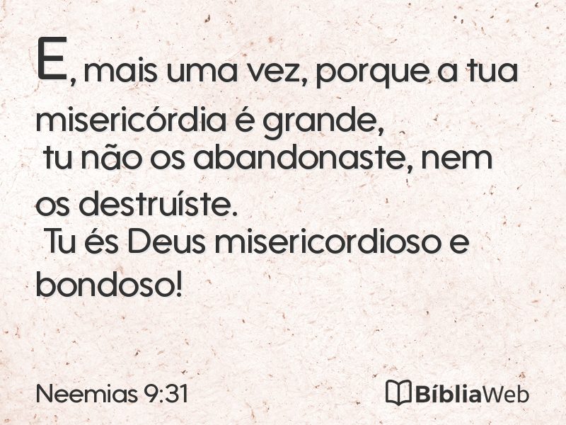 Neemias 9:31 em imagem para compartilhar