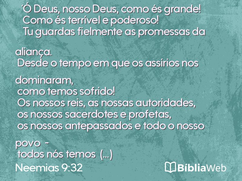 Neemias 9:32 em imagem para compartilhar