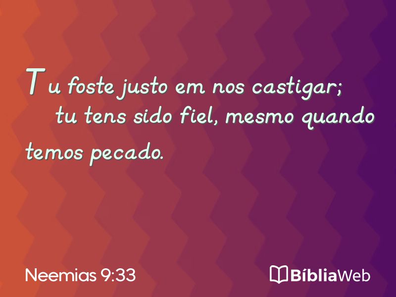 Neemias 9:33 em imagem para compartilhar