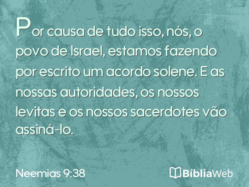 Neemias 9:38 em imagem para compartilhar