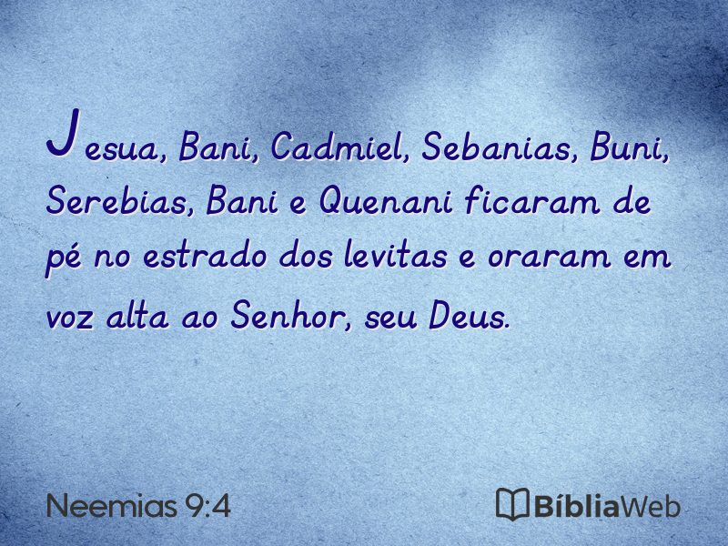 Neemias 9:4 em imagem para compartilhar