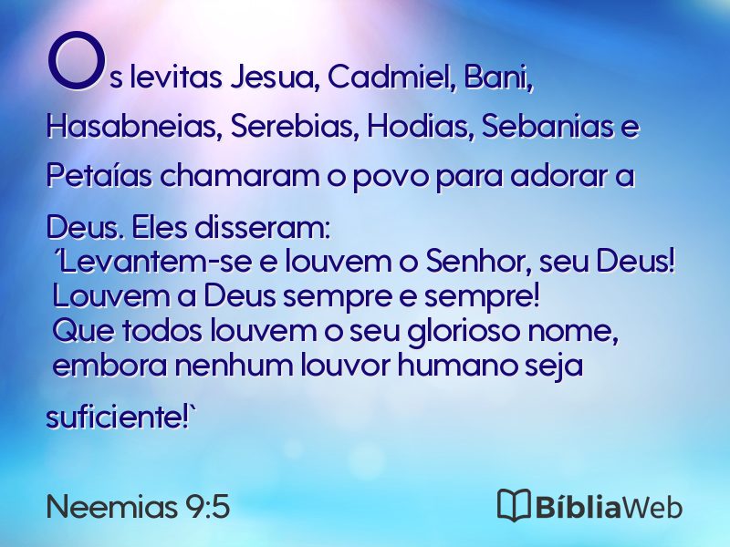 Neemias 9:5 em imagem para compartilhar