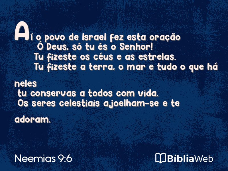 Neemias 9:6 em imagem para compartilhar