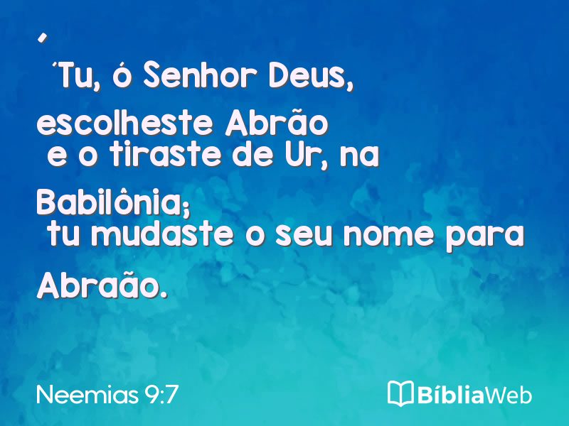 Neemias 9:7 em imagem para compartilhar