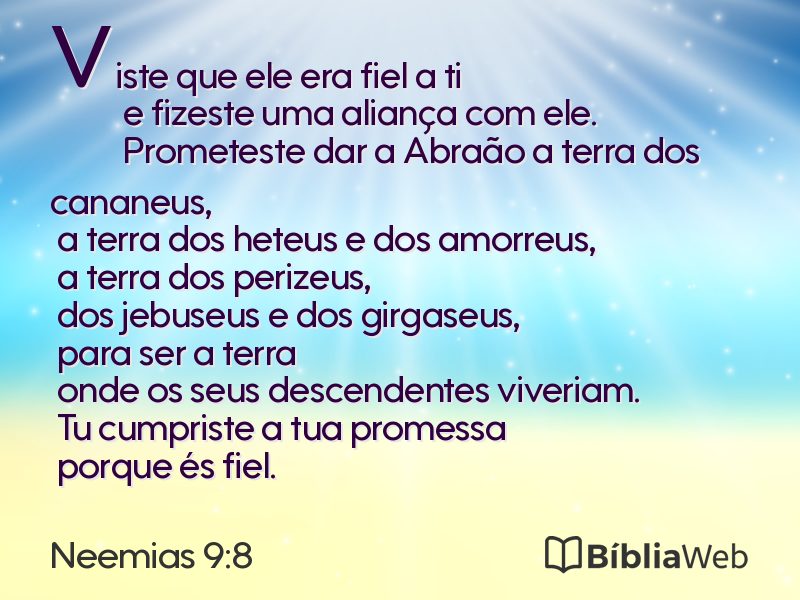 Neemias 9:8 em imagem para compartilhar