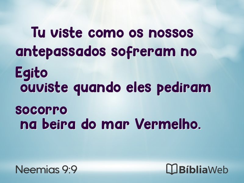 Neemias 9:9 em imagem para compartilhar