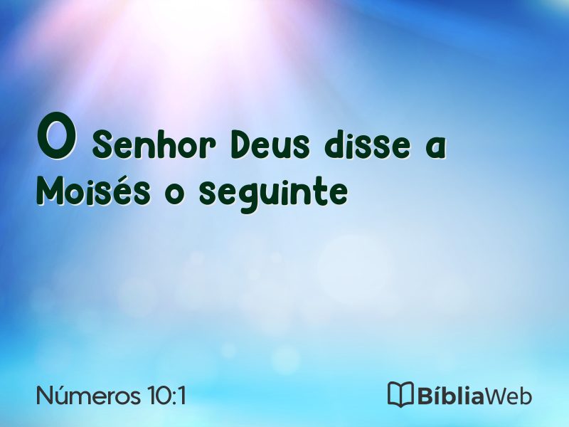 Números 10:1 em imagem para compartilhar