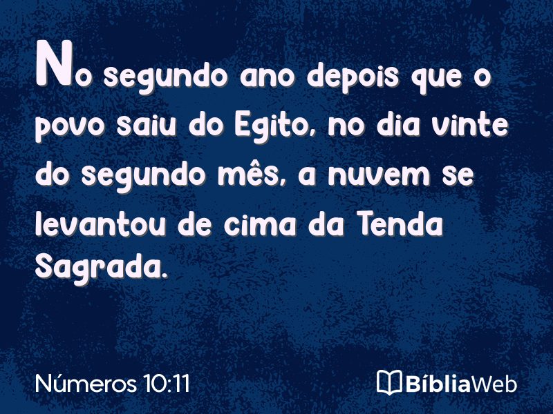 Números 10:11 em imagem para compartilhar