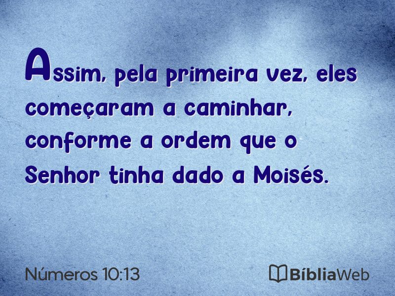 Números 10:13 em imagem para compartilhar