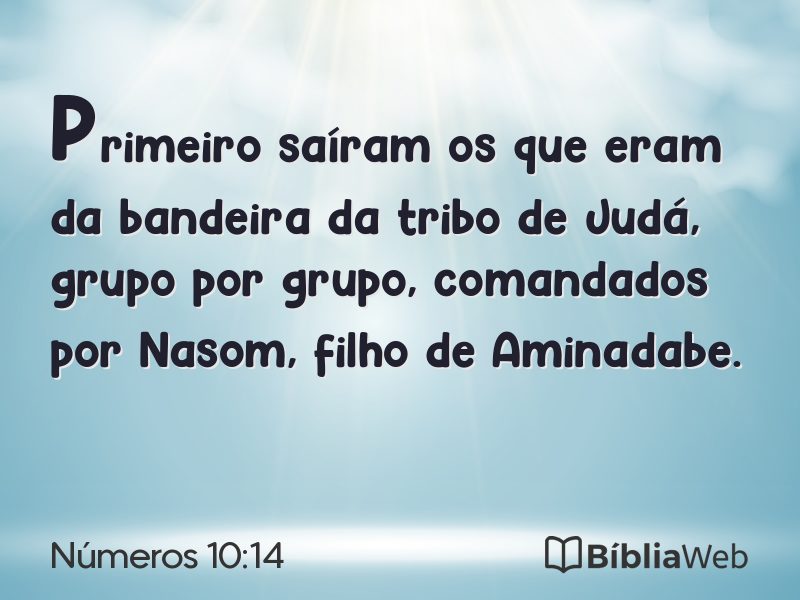 Números 10:14 em imagem para compartilhar